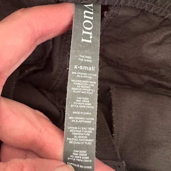 Vuori Ripstop Wideleg Charcoal Pants Size‎ XS Drawstring Waist - Picture 5 of 6